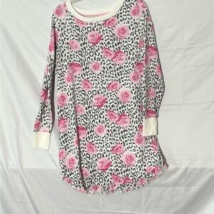 Betsey Johnson Pink Floral Pajama Top